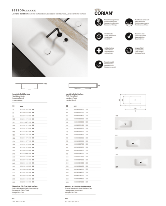 Vasque Solid surface Corian - Cifial