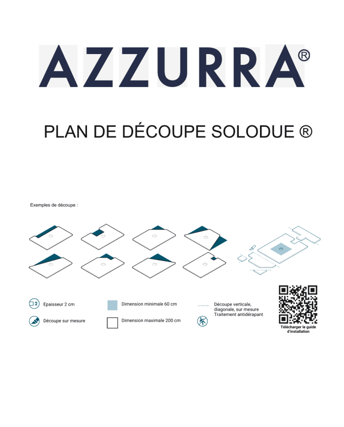 Receveur en céramique blanche Solodue - Ondyna