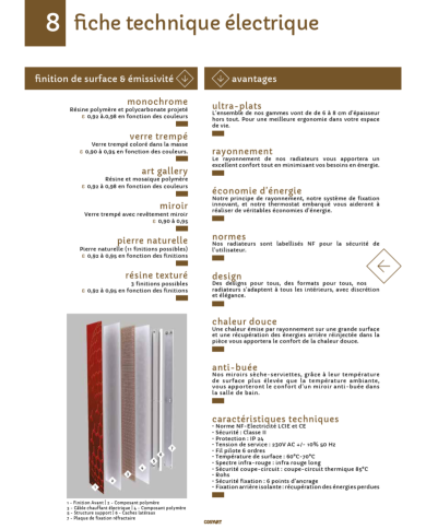 Radiateur électrique Sèche serviette pierre naturelle tan beige - Cosy art