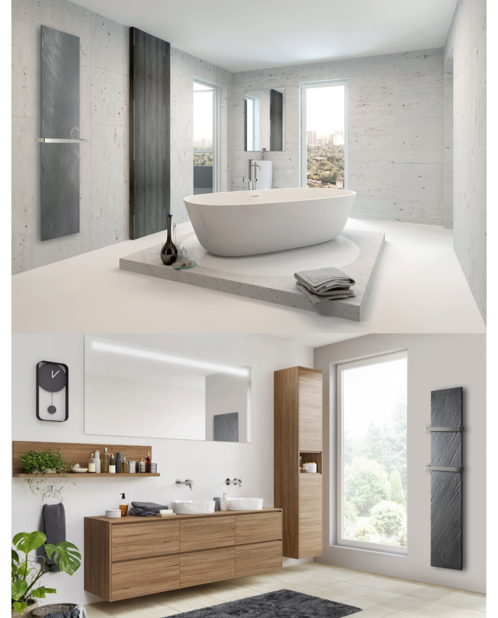 Radiateur électrique pierre naturelle graphite - Cosy art