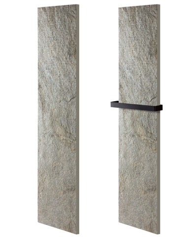 Radiateur mixte Sèche serviette pierre naturelle ardoise - Cosy art