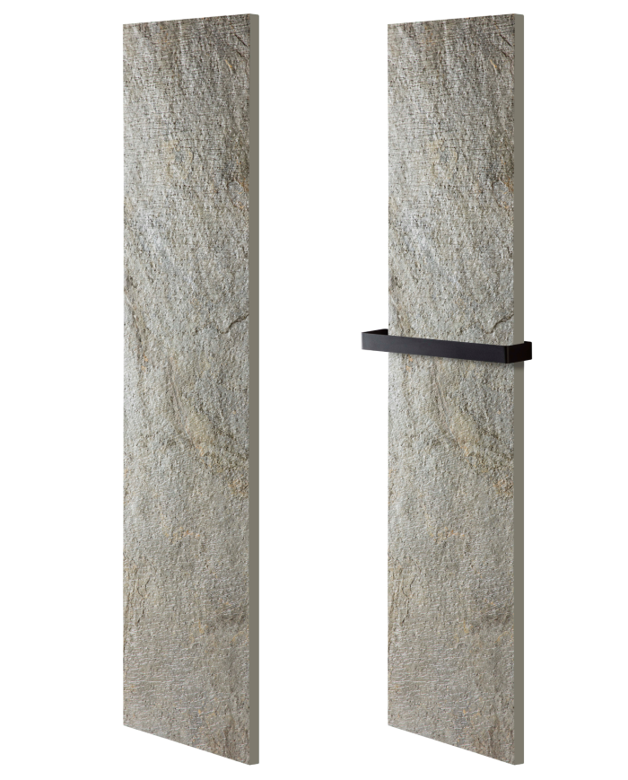 Radiateur mixte Sèche serviette pierre naturelle ardoise - Cosy art