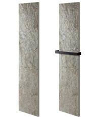 Radiateur mixte Sèche serviette pierre naturelle ardoise - Cosy art