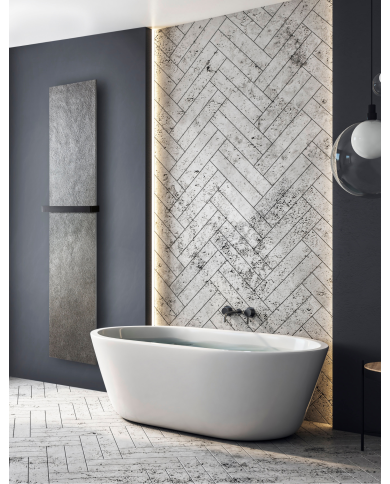 Radiateur mixte Sèche serviette pierre naturelle roche de mer - Cosy art