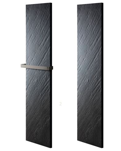 Radiateur eau chaude pierre naturelle graphite - Cosy art