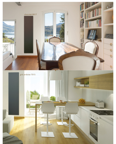 Radiateur eau chaude résine imitation pierre Graphite - Cosy art