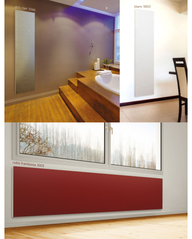 Radiateur eau chaude résine imitation pierre Graphite - Cosy art