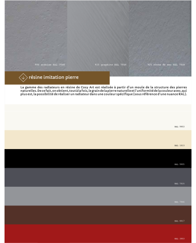 Radiateur électrique résine imitation pierre Roche de mer - Cosy art