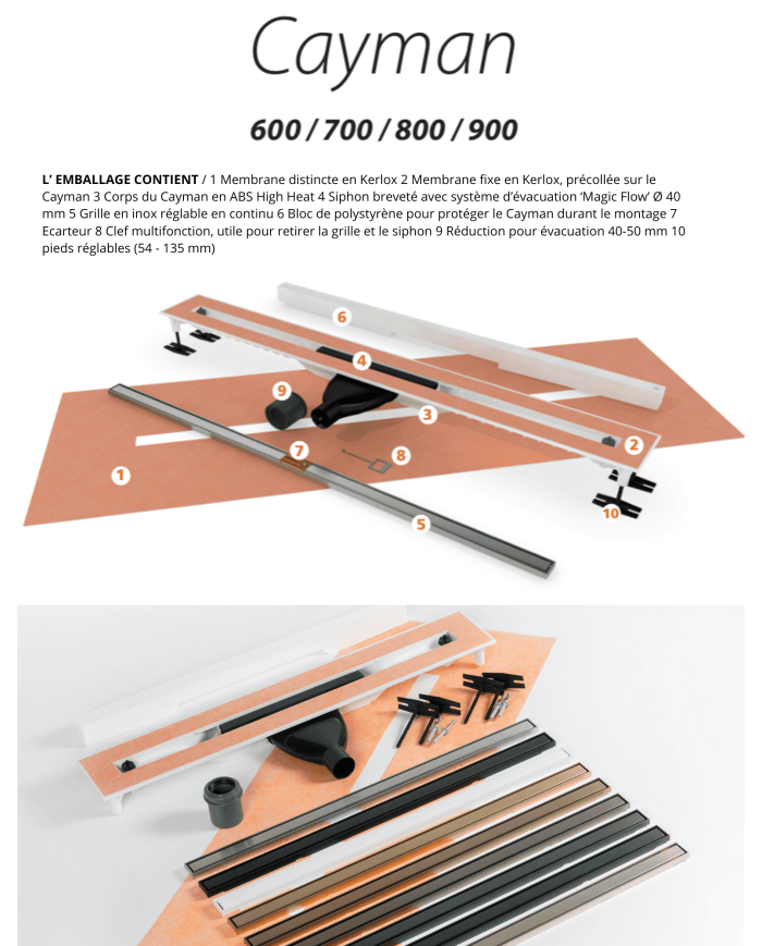 Caniveau Cayman Low 60/70/80/90 - Carrodrain
