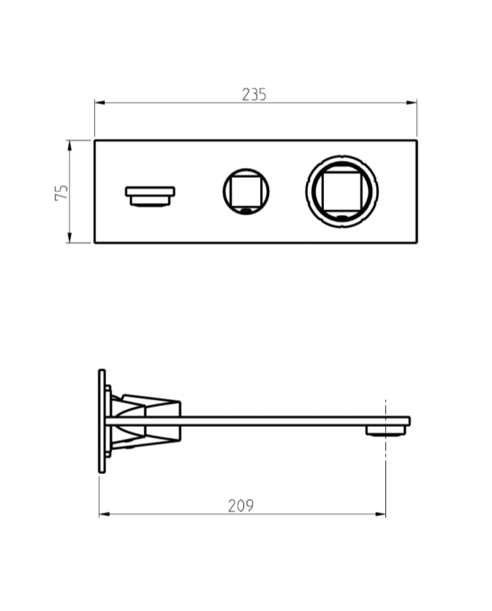 copy of Kit mitigeur de bain au sol + douchette Aline - Frattini