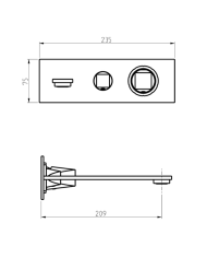 copy of Kit mitigeur de bain au sol + douchette Aline - Frattini