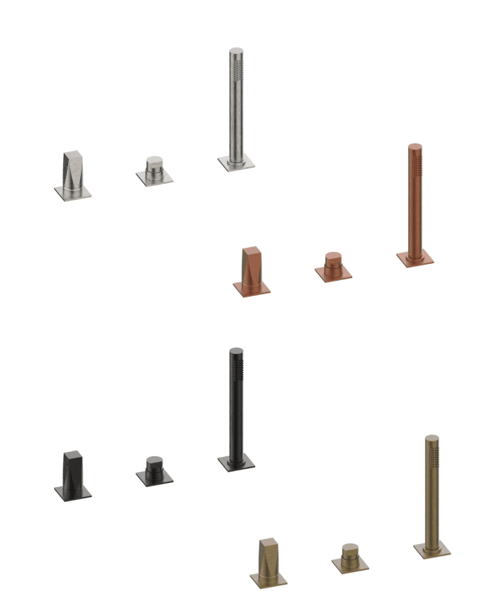 Mitigeur de bain sur gorge avec douchette Aline - Frattini