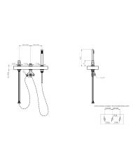 Mitigeur de bain sur gorge avec douchette Aline - Frattini