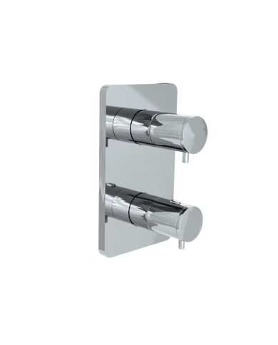 Façade douche thermostatique 2 sorties Foil - Ondyna