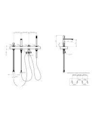 Mitigeur de bain sur gorge avec douchette et goulot Aline - Frattini