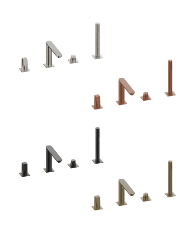 Mitigeur de bain sur gorge avec douchette et goulot Aline - Frattini