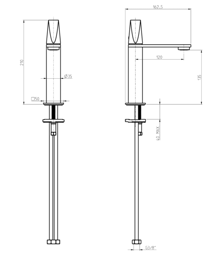 Mitigeur lavabo à poser Aline - Frattini