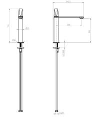 Mitigeur meduim lavabo à poser Aline - Frattini