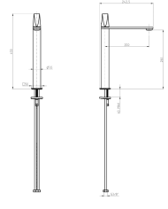 Mitigeur haut lavabo à poser Aline - Frattini