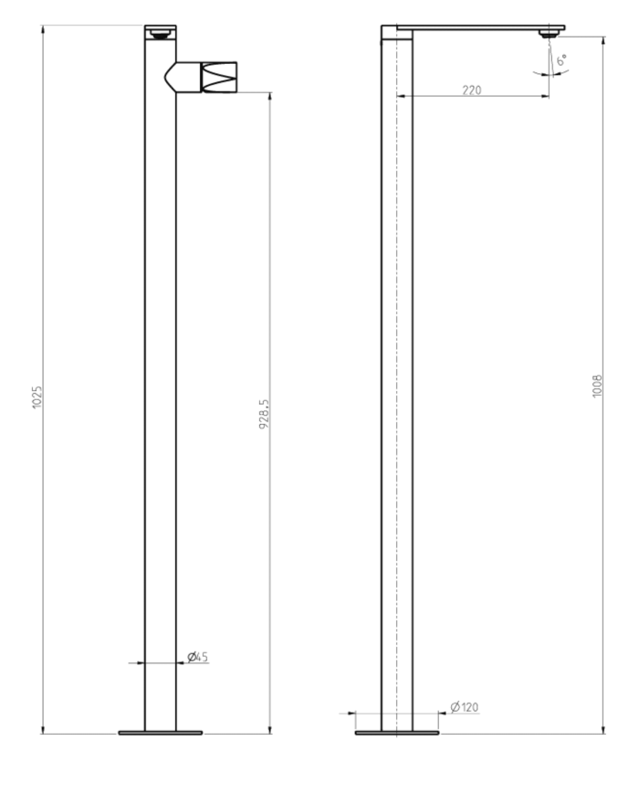 Mitigeur lavabo au sol Aline - Frattini