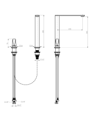 Mitigeur monocommande lavabo 2 trous Aline - Frattini
