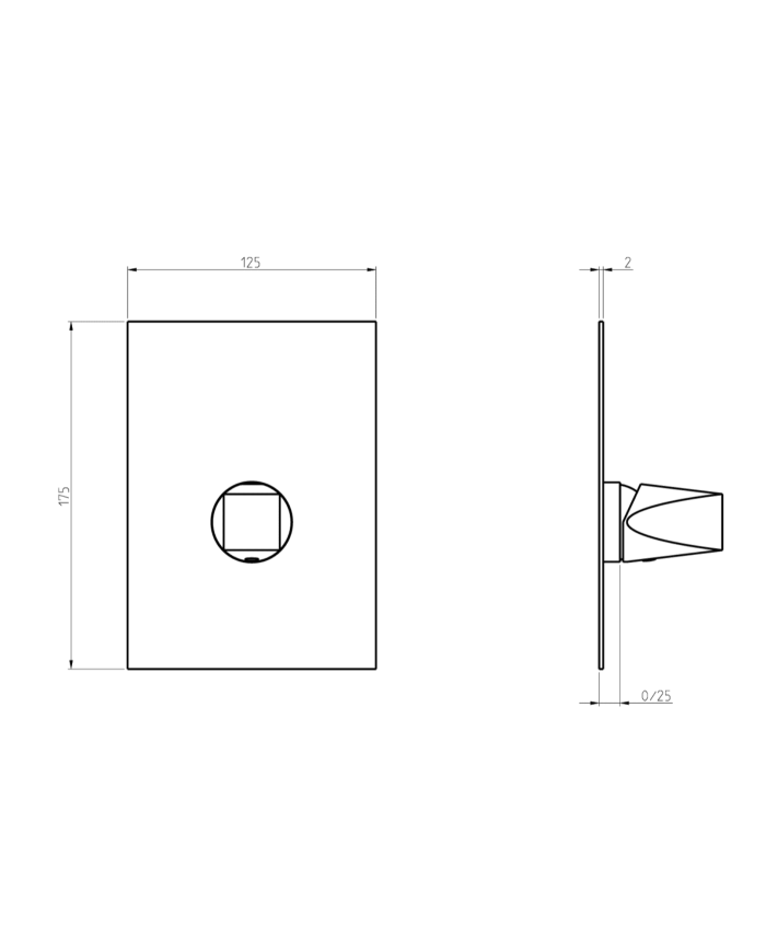 Monocommande encastrée 1 voie Aline - Frattini