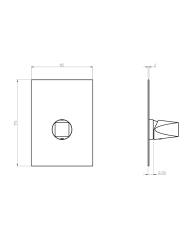 Monocommande encastrée 1 voie Aline - Frattini