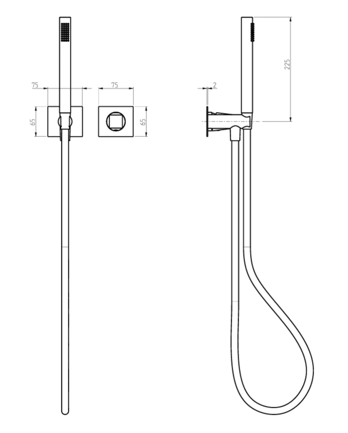 Kit mitigeur monocommande + douchette Aline - Frattini