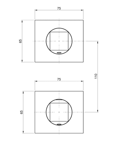 Kit mitigeur encastré 2/3 voies avec inverseur Aline - Frattini