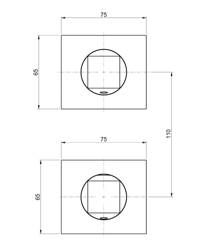 Kit mitigeur encastré 2/3 voies avec inverseur Aline - Frattini