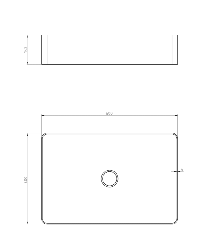 Vasque à poser 400x600mm Aline - Frattini