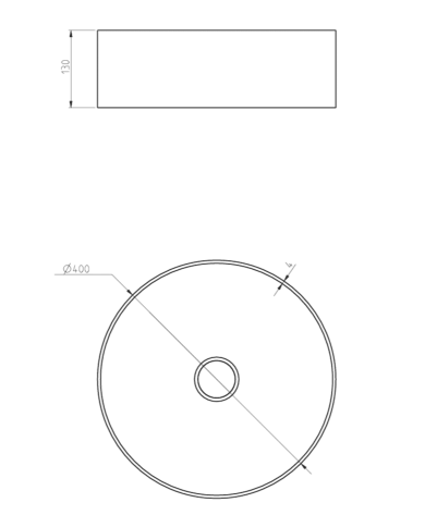Vasque à poser Ø 400 mm Aline - Frattini