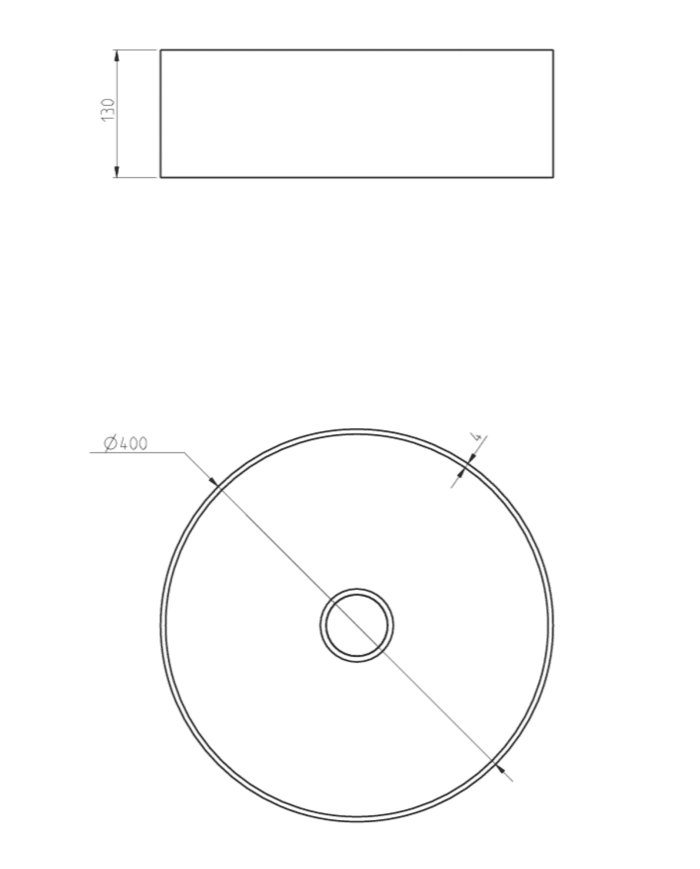 Vasque à poser Ø 400 mm Aline - Frattini