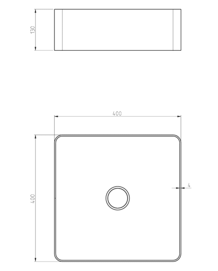 Vasque à poser 400 × 400mm Aline - Frattini