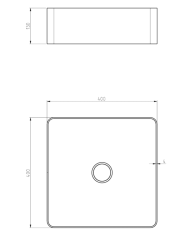 Vasque à poser 400 × 400mm Aline - Frattini