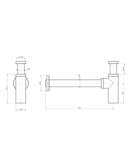 Siphon minimaliste 1”1/4 Aline - Frattini