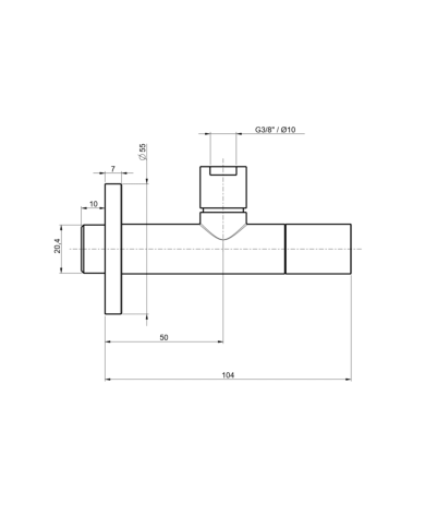 Robinet d'arret sous lavabo Aline - Frattini