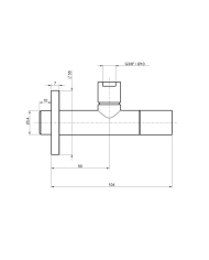 Robinet d'arret sous lavabo Aline - Frattini