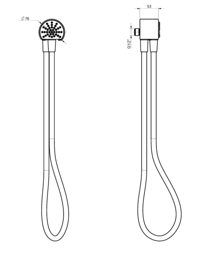 Coude murale + flexible + douchette Aline - Frattini