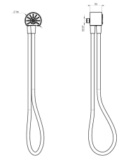 Coude murale + flexible + douchette Aline - Frattini