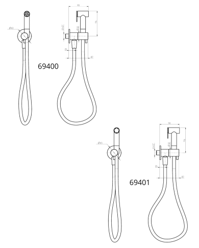 Douchette + flexible Aline - Frattini