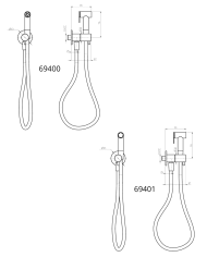 Douchette + flexible Aline - Frattini