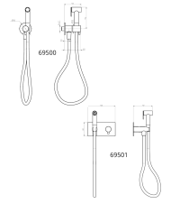 Douchette + flexible 2 Aline - Frattini