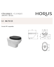 WC suspendu Horus | Céramique rétro Julia