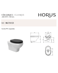 WC suspendu Horus | Céramique rétro Julia