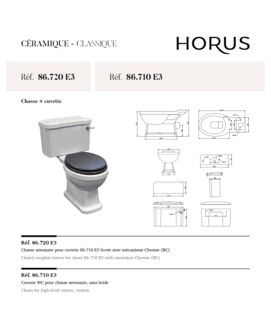 WC rétro Horus Julia | Céramique française vintage