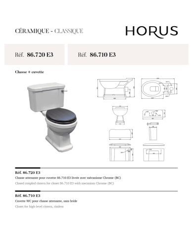 WC rétro Horus Julia | Céramique française vintage