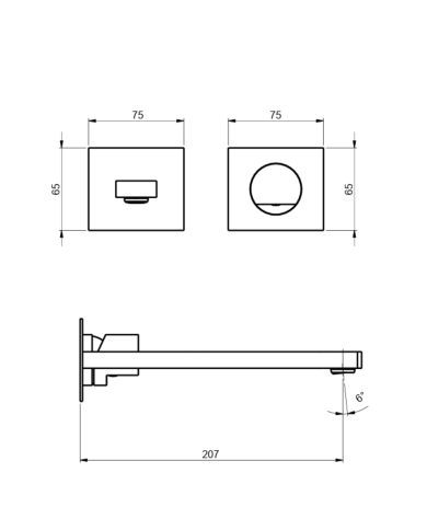 Mitigeur 2 lavabo à encastrer Borgia - Frattini
