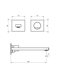 Mitigeur 2 lavabo à encastrer Borgia - Frattini
