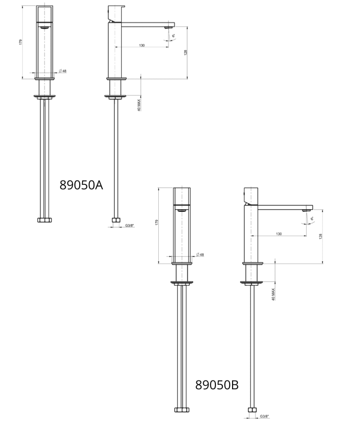 Mitigeur petit lavabo Borgia - Frattini